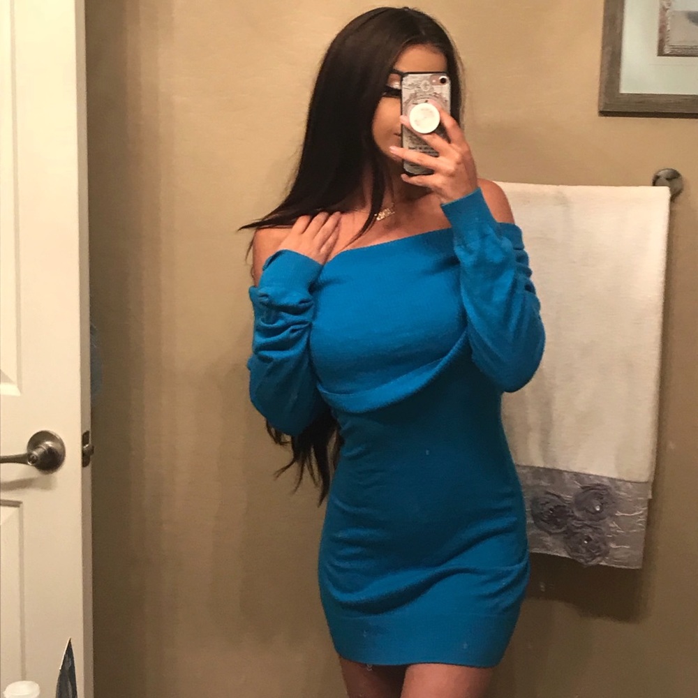 Blue Sweater Dress